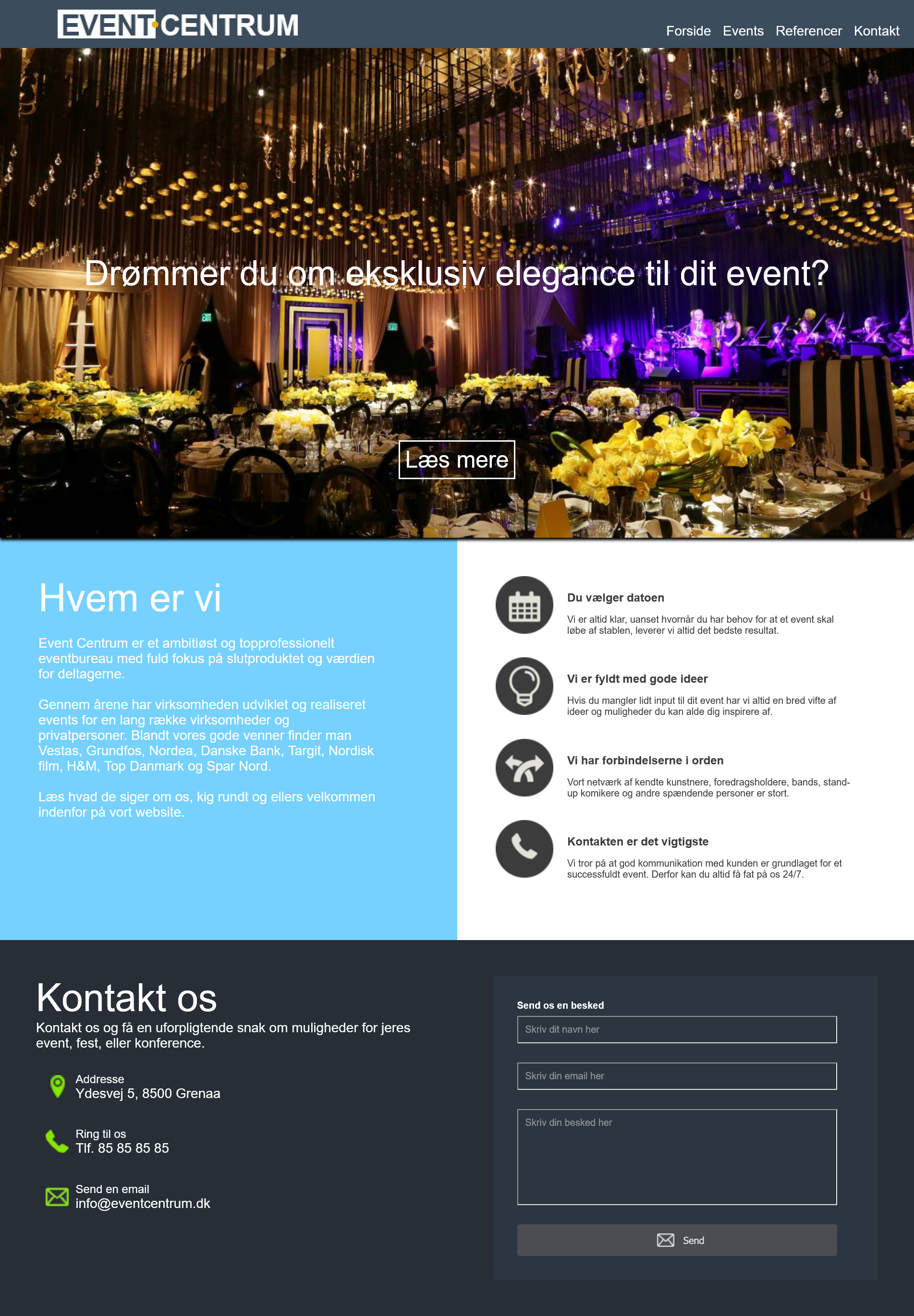 Event Centrum hjemmesiden